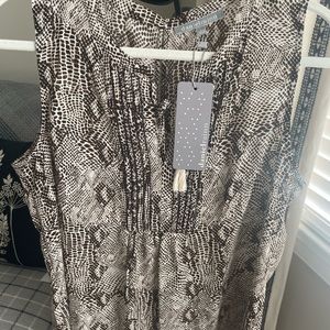 Nordstrom top, animal print, new, L